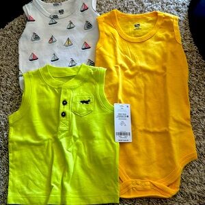 Boys 9 and 9-12 month onesie and shirt